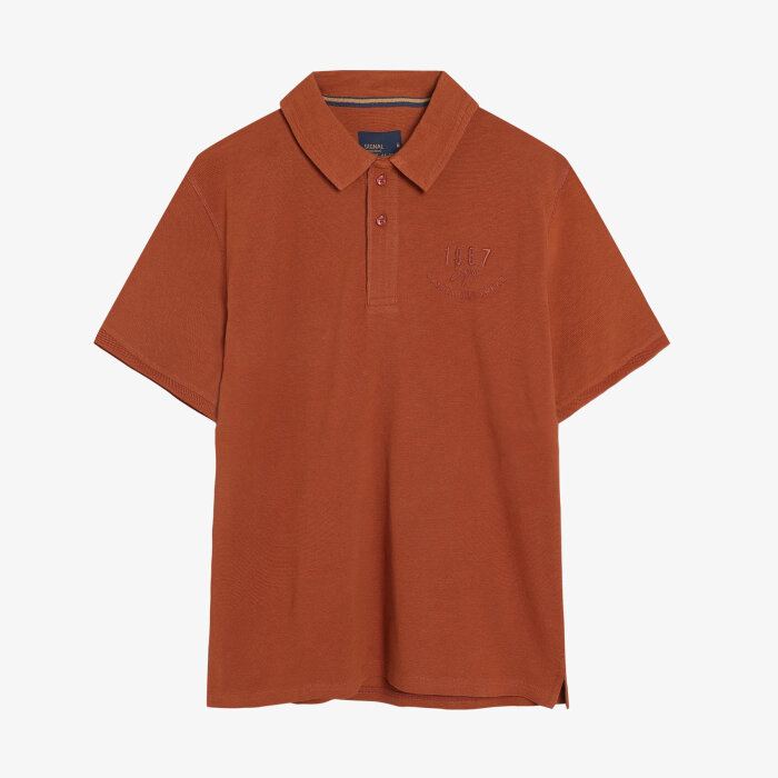Signal - Signal - Leon heavy emb. | Polo T-shirt Rusty Red