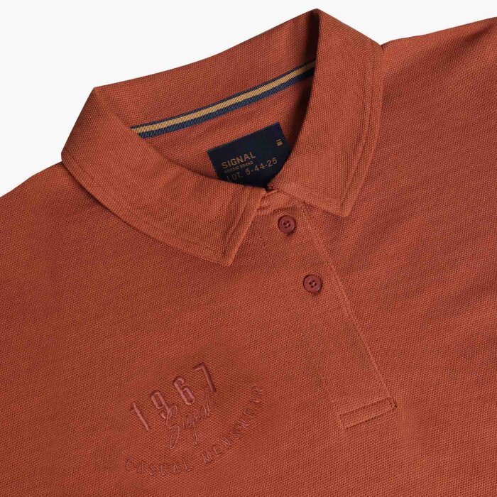 Signal - Signal - Leon heavy emb. | Polo T-shirt Rusty Red
