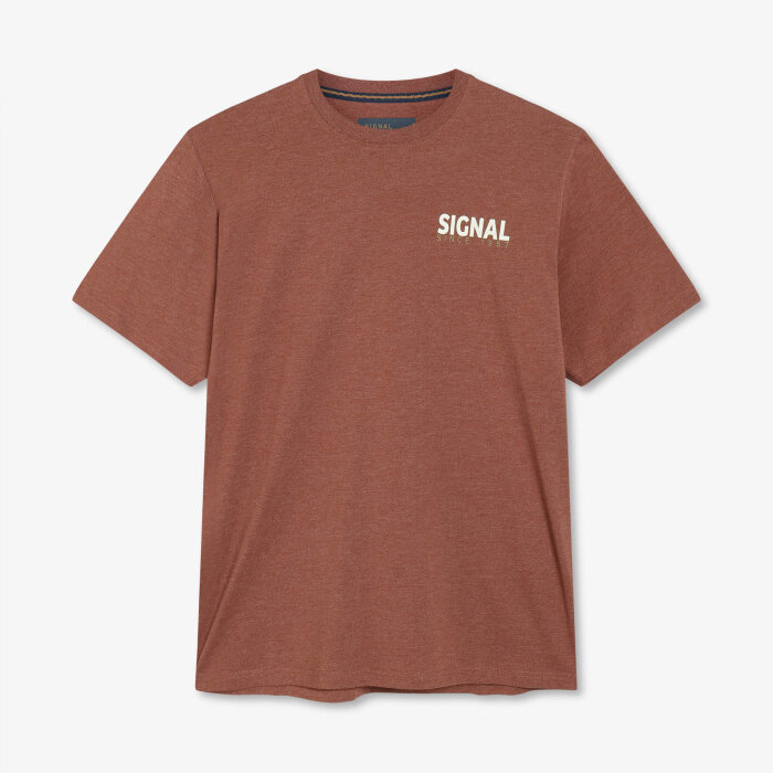 Signal - Signal - Larry chestprint tee | T-shirt Rusty Red Mel