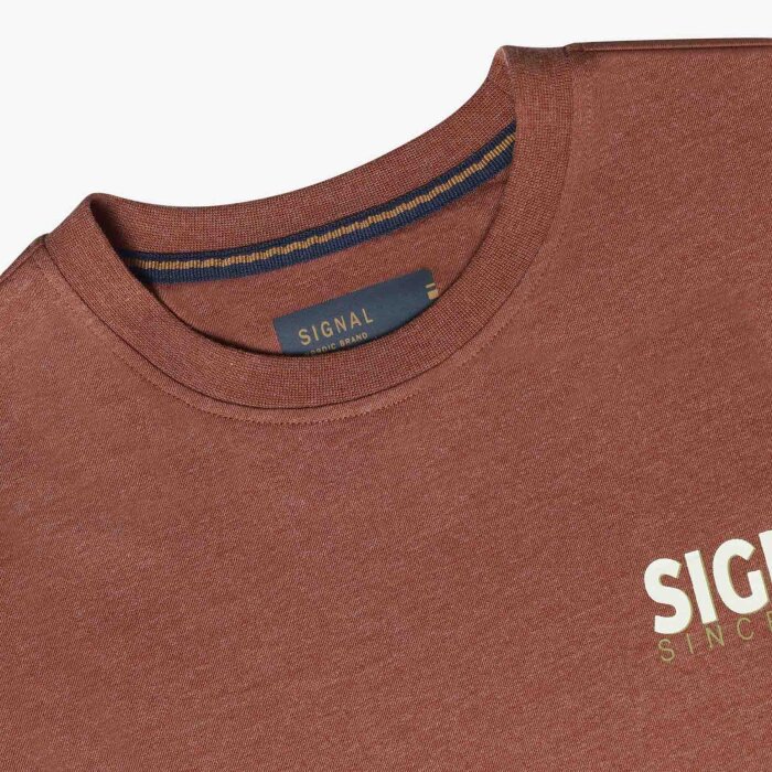 Signal - Signal - Larry chestprint tee | T-shirt Rusty Red Mel