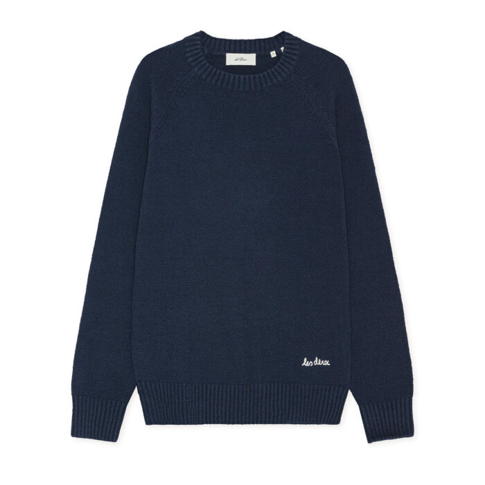 LES DEUX - Les Deux - Boucle roundneck knit | Strik Dark Navy