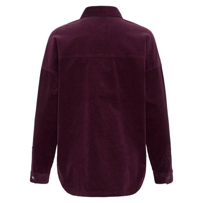 Pulz Jeans ( Dame )  - PULZ - PZSALLY LS | FLØJLS SKJORTE WINETASTI