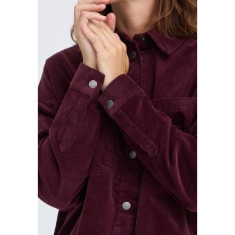 Pulz Jeans ( Dame )  - PULZ - PZSALLY | FLØJLS SKJORTE WINETASTI