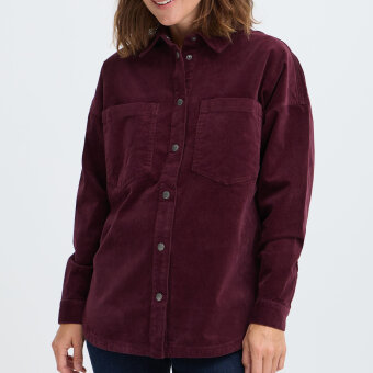Pulz Jeans ( Dame )  - PULZ - PZSALLY | FLØJLS SKJORTE WINETASTI
