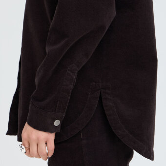 Pulz Jeans ( Dame )  - PULZ - PZSALLY LS | FLØJLS SKJORTE ESPRESSO