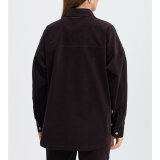 Pulz Jeans ( Dame ) - PULZ - PZSALLY LS | FLØJLS SKJORTE ESPRESSO Pulz Jeans ( Dame ) - PULZ - PZSALLY LS | FLØJLS SKJORTE ESPRESSO