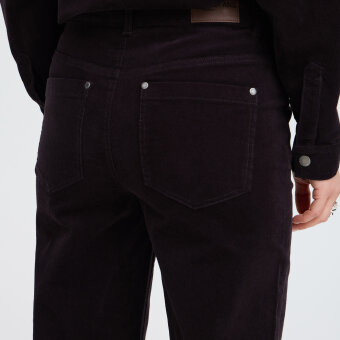 Pulz Jeans ( Dame )  - PULZ - PZSALLY | FLØJLS BUKSER ESPRESSO