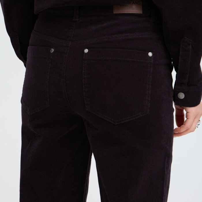 Pulz Jeans ( Dame )  - PULZ - PZSALLY | FLØJLS BUKSER ESPRESSO