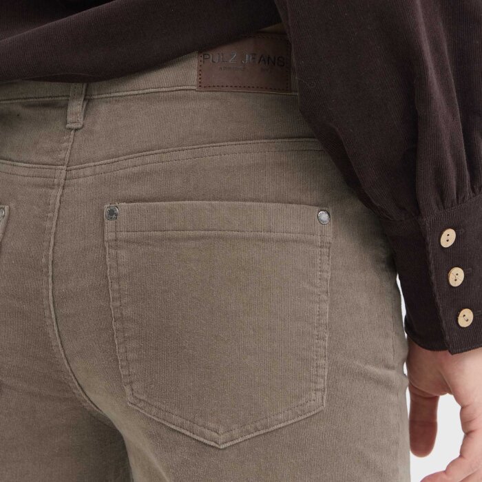 Pulz Jeans ( Dame )  - PULZ - PZSALLY PA | FLØJLS BUKSER WALNUT