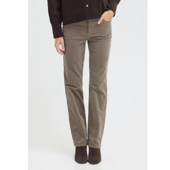 Pulz Jeans ( Dame )  - PULZ - PZSALLY PA | FLØJLS BUKSER WALNUT