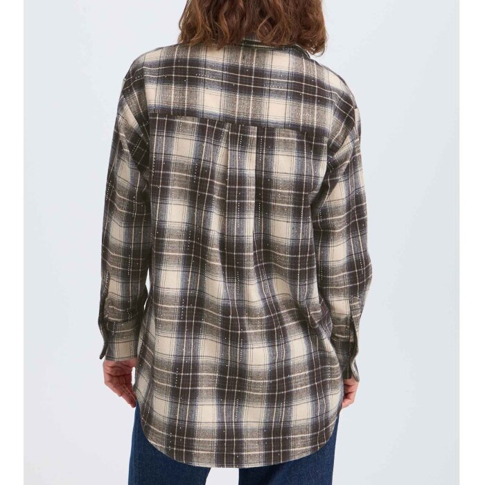 Pulz Jeans ( Dame )  - PULZ - PZKAMMA OVERSIZED | SKJORTE BEIGE ESPR