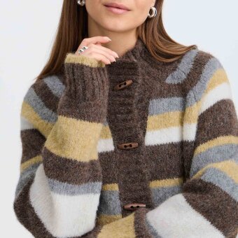 Pulz Jeans ( Dame )  - PULZ - PZGEORGIE | CARDIGAN DARK BROWN