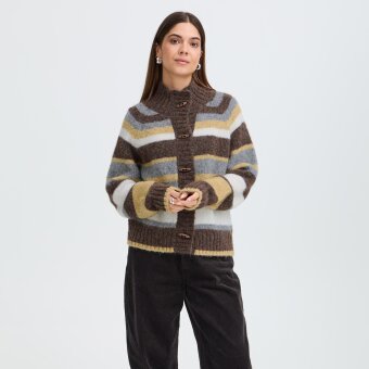 Pulz Jeans ( Dame )  - PULZ - PZGEORGIE | CARDIGAN DARK BROWN