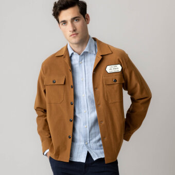 Mos Mosh Gallery - Mos Mosh - Bassey Tokio jacket | Overshirt Cocoa Brown