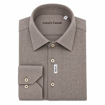 Limited Edition - Due Signori - Brushed shirt | Skjorte Dark Brown