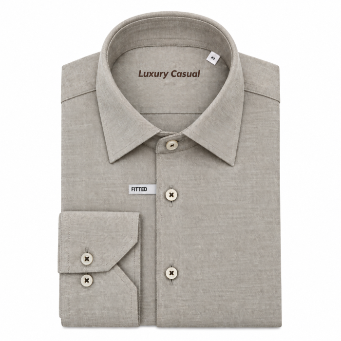 Limited Edition - Due Signori - Brushed shirt | Skjorte Sand
