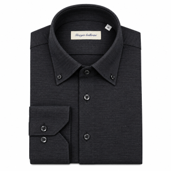 Limited Edition - Giorgio Ballerini - Wool pique shirt | Skjorte Navy