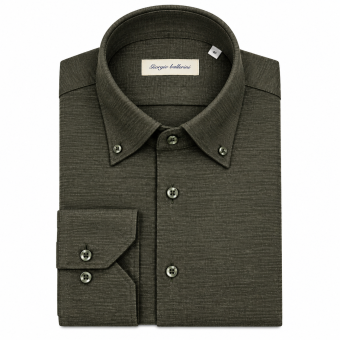 Limited Edition - Giorgio Ballerini - Wool pique shirt | Skjorte Green