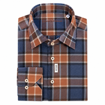 Limited Edition - Due Signori - 4117 check shirt | Skjorte Brown