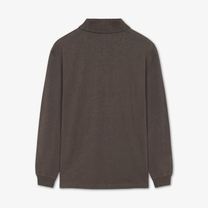 Signal - Signal - Niels polo LS | Polo T-shirt Brown Coffee