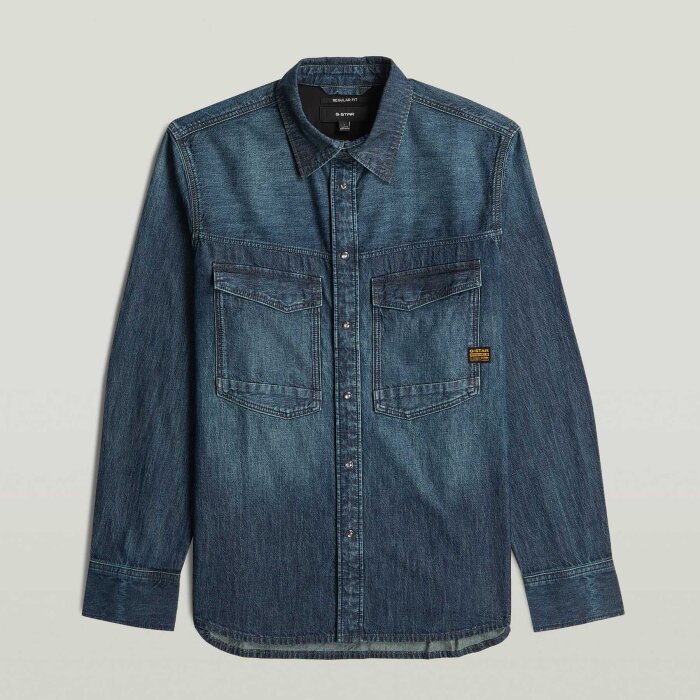 G-Star - G-Star - Dakota regular shirt | Denim Skjorte Asphalt
