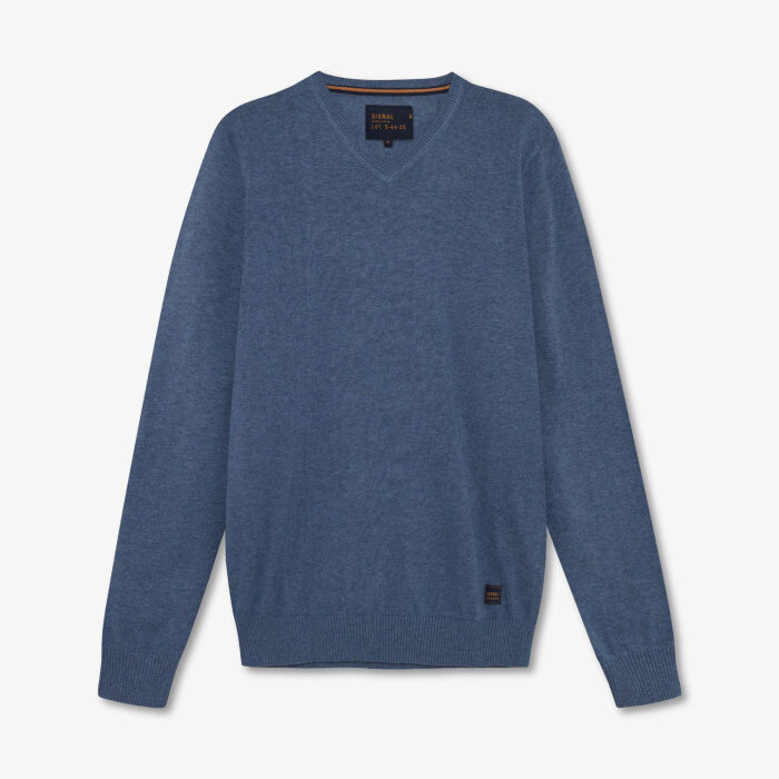 Signal - Signal - VernSI V-Neck | Strik Blue Fin Mel