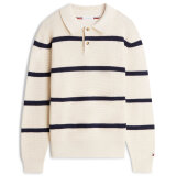 Tommy Hilfiger - Tommy Hilfiger - Waffle structure rugby | Strik Ivory Petal Tommy Hilfiger - Tommy Hilfiger - Waffle structure rugby | Strik Ivory Petal