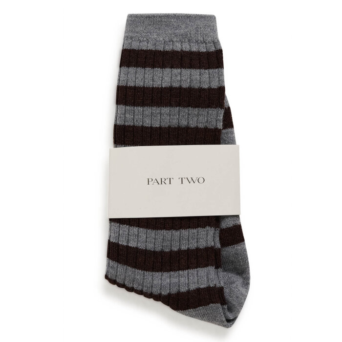 Part Two - PART TWO - DORINPW | SOCKS GREY STRIPE