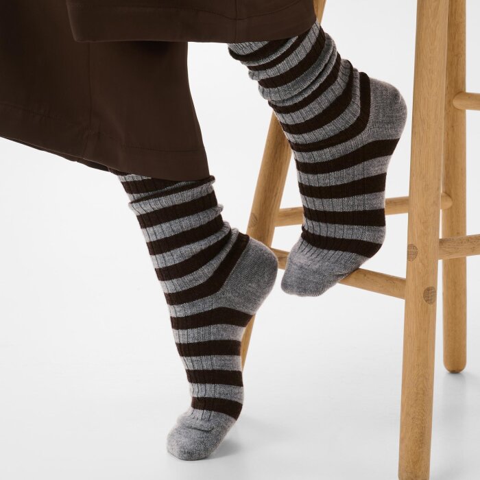 Part Two - PART TWO - DORINPW | SOCKS GREY STRIPE