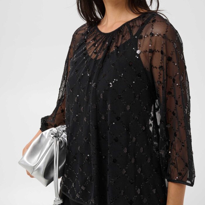Part Two - PART TWO - DIMKAPW |  BLUSE BLACK PLACED SEQUINS