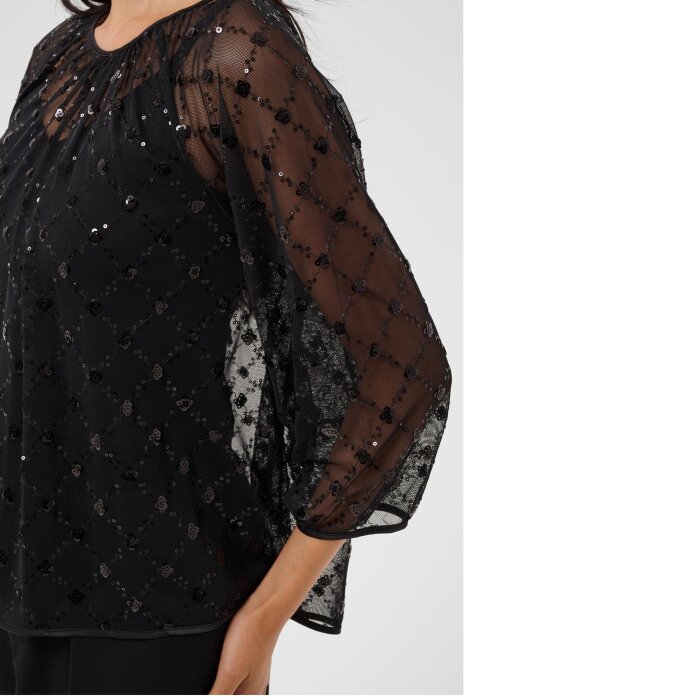 Part Two - PART TWO - DIMKAPW |  BLUSE BLACK PLACED SEQUINS