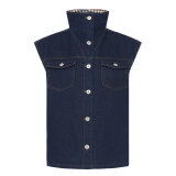 ICHI ( Dame ) - ICHI - IHHIROMA WA4 | VEST DENIM AUTHENTIC BLUE