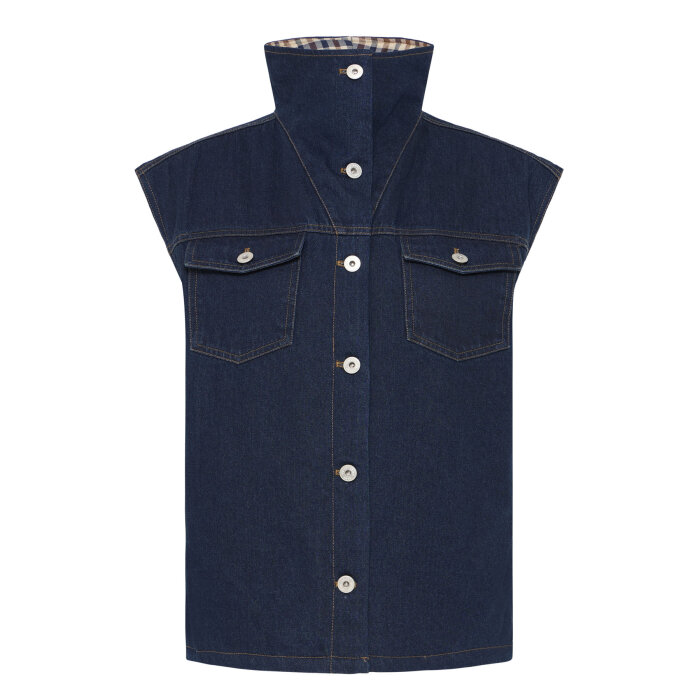 ICHI ( Dame ) - ICHI - IHHIROMA WA4 | VEST DENIM AUTHENTIC BLUE