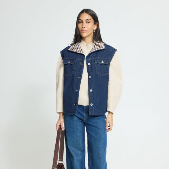 ICHI ( Dame ) - ICHI - IHHIROMA WA4 | VEST DENIM AUTHENTIC BLUE ICHI ( Dame ) - ICHI - IHHIROMA WA4 | VEST DENIM AUTHENTIC BLUE