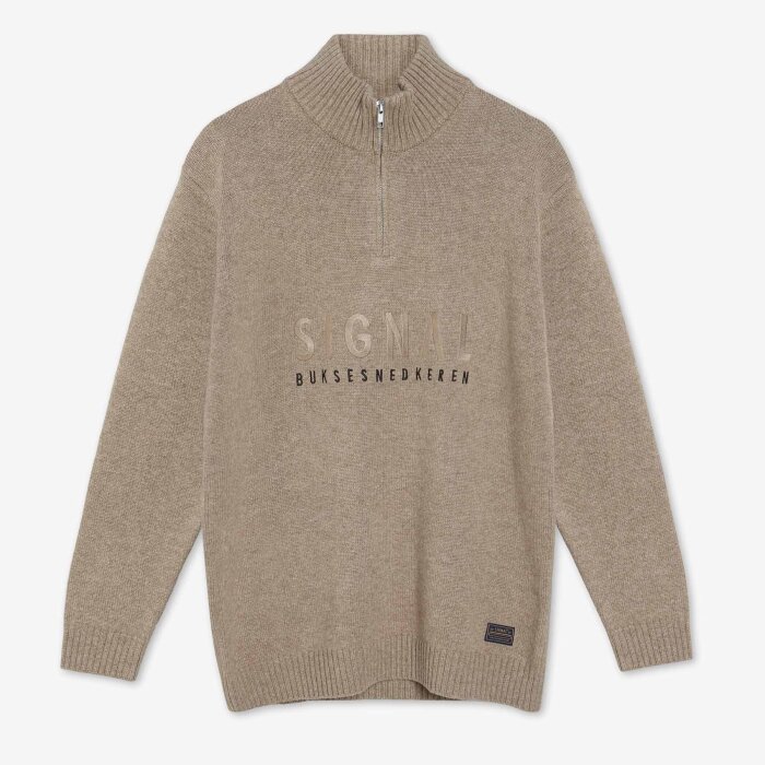 Signal - Signal - Vincent logo knit | Strik Brown Otter