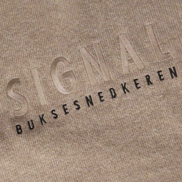 Signal - Signal - Vincent logo knit | Strik Brown Otter