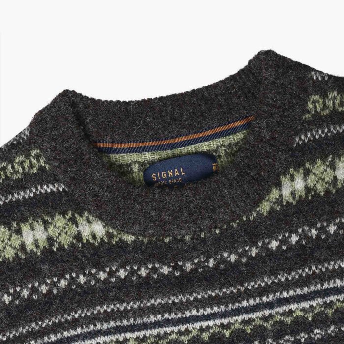 Signal - Signal - Vagner fair isle knit | Strik Evergreen Jacquard