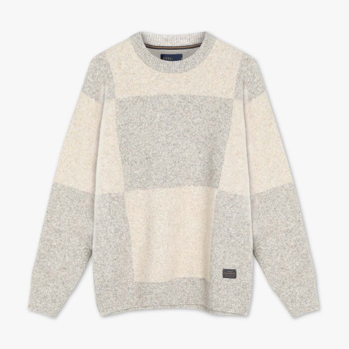 Signal - Signal - Vilmer panel knit | Strik Mid Grey Mel