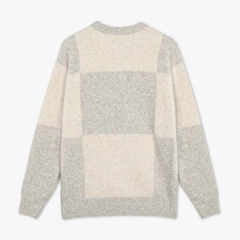 Signal - Signal - Vilmer panel knit | Strik Mid Grey Mel Signal - Signal - Vilmer panel knit | Strik Mid Grey Mel