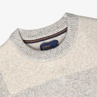 Signal - Signal - Vilmer panel knit | Strik Mid Grey Mel Signal - Signal - Vilmer panel knit | Strik Mid Grey Mel