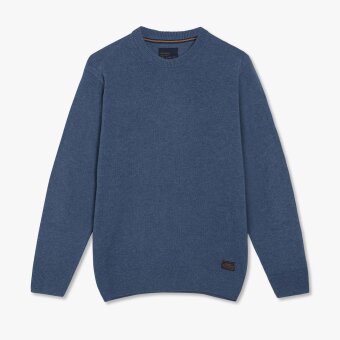 Signal - Signal - Ricco crewneck sweater | Strik True Blue Mel Signal - Signal - Ricco crewneck sweater | Strik True Blue Mel