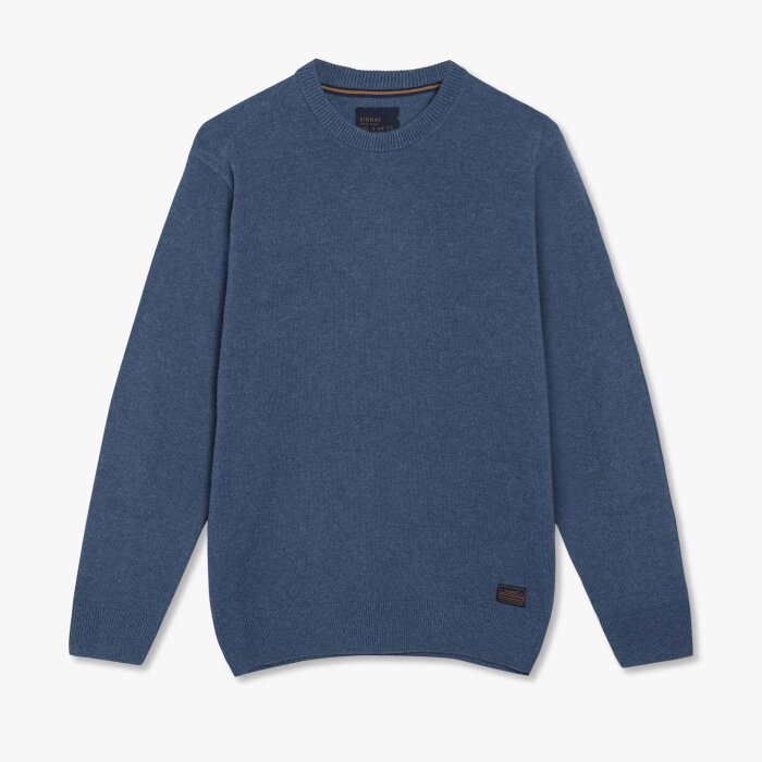 Signal - Signal - Ricco crewneck sweater | Strik True Blue Mel