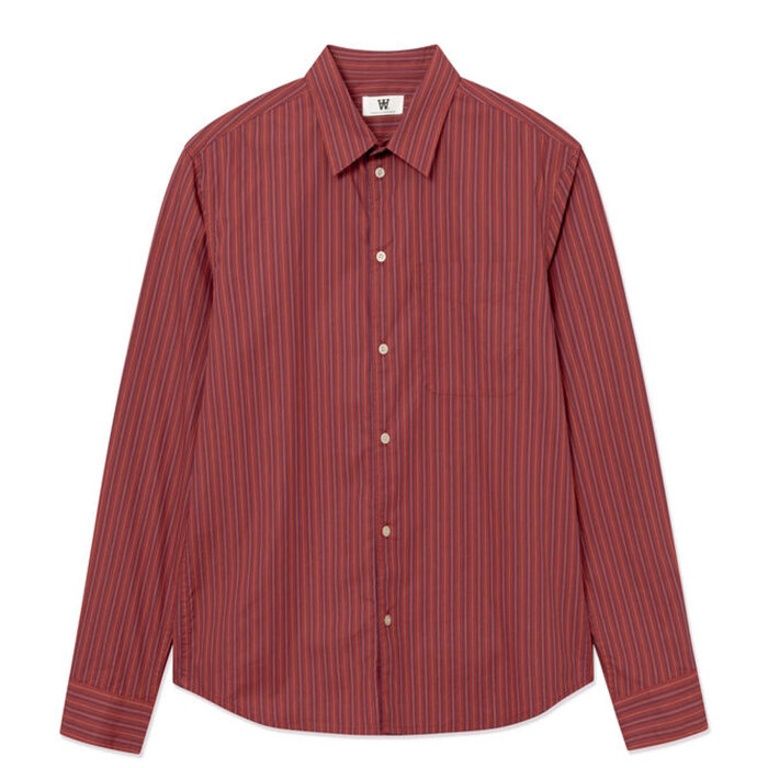 Double A by Wood Wood - Wood Wood - Adrian shirt | Skjorte Rosewood Stripe