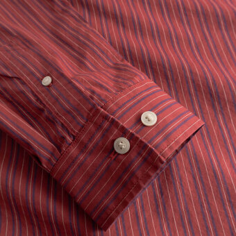Double A by Wood Wood - Wood Wood - Adrian shirt | Skjorte Rosewood Stripe