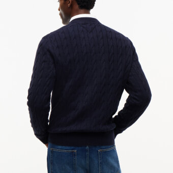 Tommy Hilfiger - Tommy Hilfiger - Cotton cable sweater | Strik Navy Blue Tommy Hilfiger - Tommy Hilfiger - Cotton cable sweater | Strik Navy Blue
