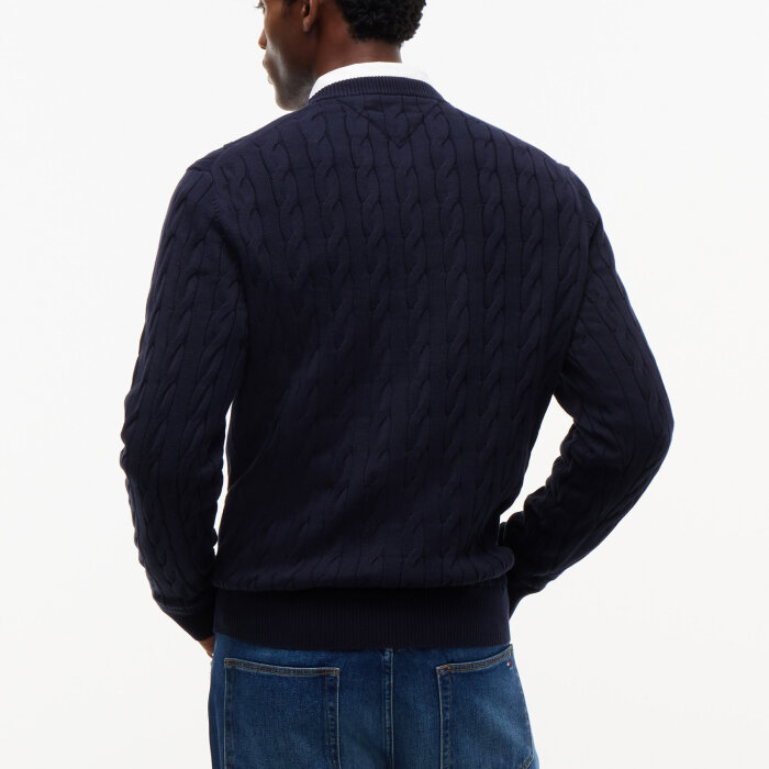 Tommy Hilfiger  - Tommy Hilfiger - Cotton cable sweater | Strik Navy Blue