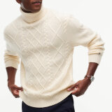 Tommy Hilfiger - Tommy Hilfiger - NY wool cable sweater | Rullekrave Strik Ivory Petal Tommy Hilfiger - Tommy Hilfiger - NY wool cable sweater | Rullekrave Strik Ivory Petal