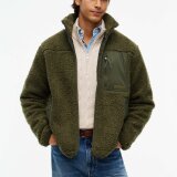 Tommy Hilfiger - Tommy Hilfiger - Teddy fleece zip through | Fleece Trøje Huntsman Green Tommy Hilfiger - Tommy Hilfiger - Teddy fleece zip through | Fleece Trøje Huntsman Green