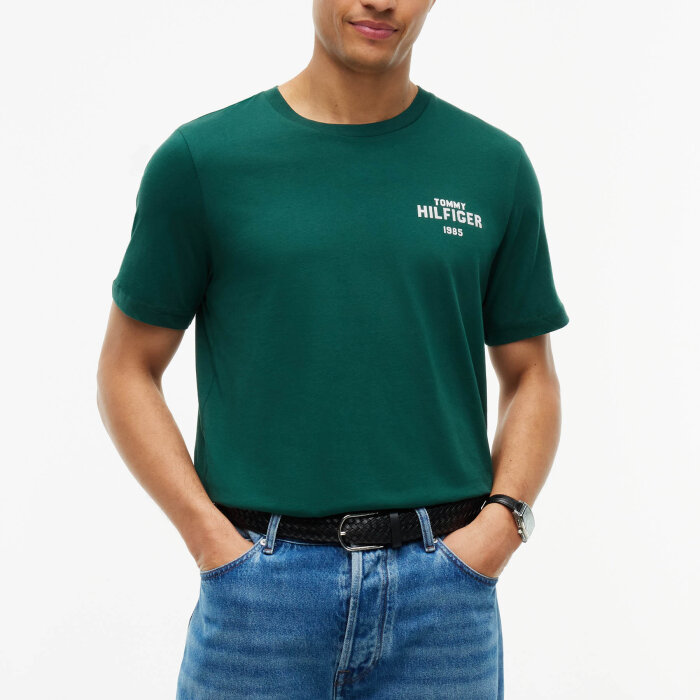 Tommy Hilfiger  - Tommy Hilfiger - 1985 graphic tee | T-shirt Ornament Green