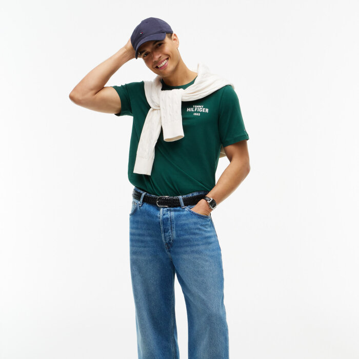 Tommy Hilfiger  - Tommy Hilfiger - 1985 graphic tee | T-shirt Ornament Green